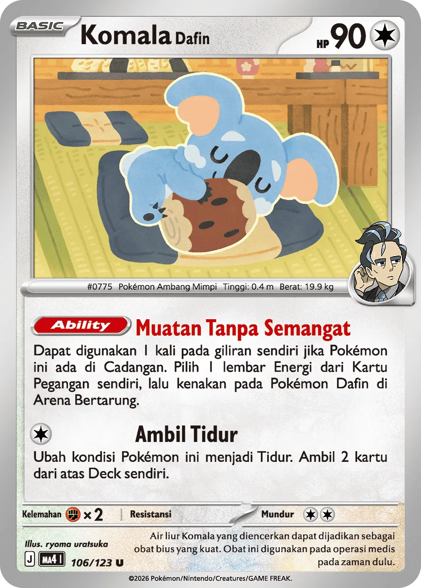Larry's Komala 106/123 — Void Blast (Indonesian Pokémon TCG card)