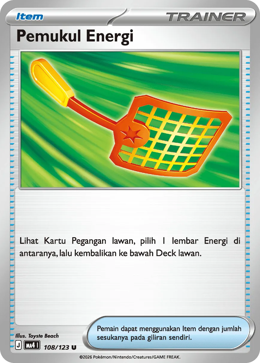 Energy Swatter 108/123 — Void Blast (Indonesian Pokémon TCG card)
