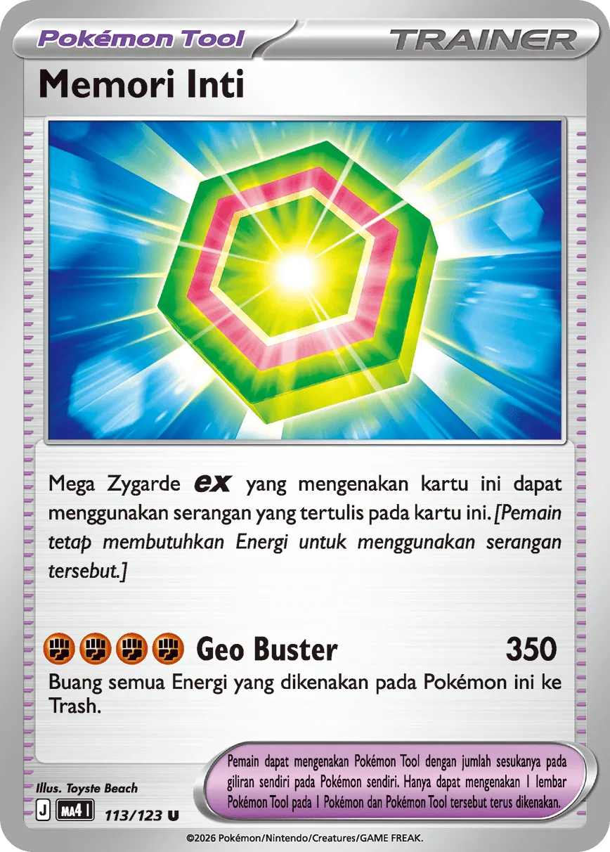 Core Memory 113/123 — Void Blast (Indonesian Pokémon TCG card)