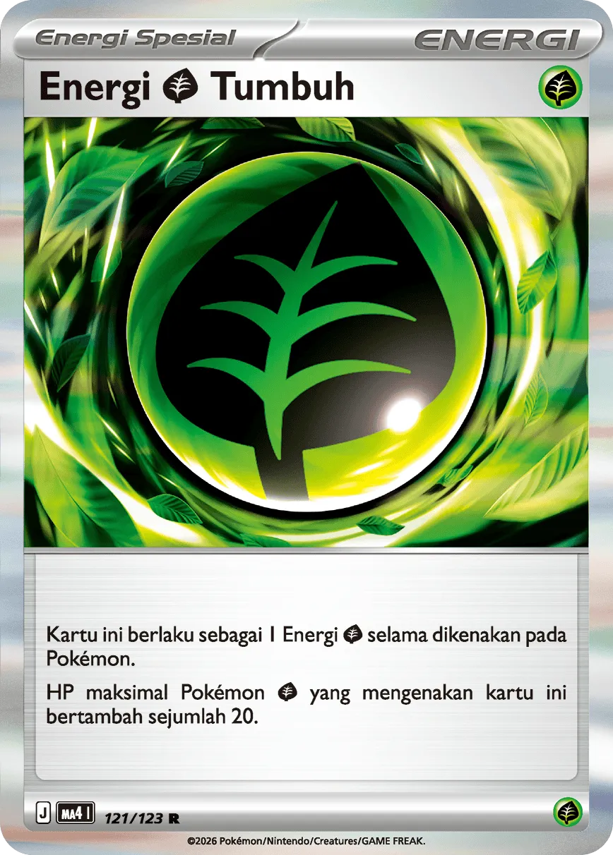 Growing Grass Energy 121/123 — Void Blast (Indonesian Pokémon TCG card)
