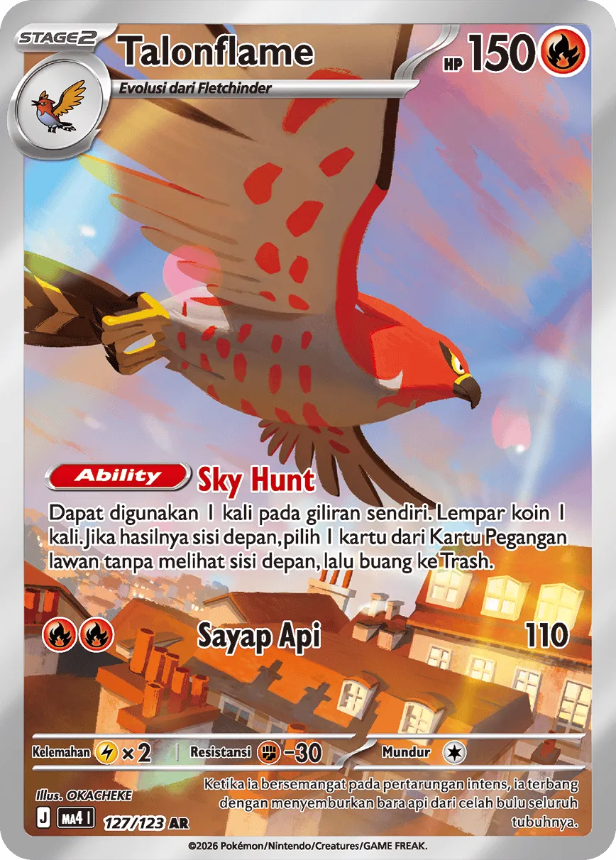 Talonflame 127/123 — Void Blast (Indonesian Pokémon TCG card)