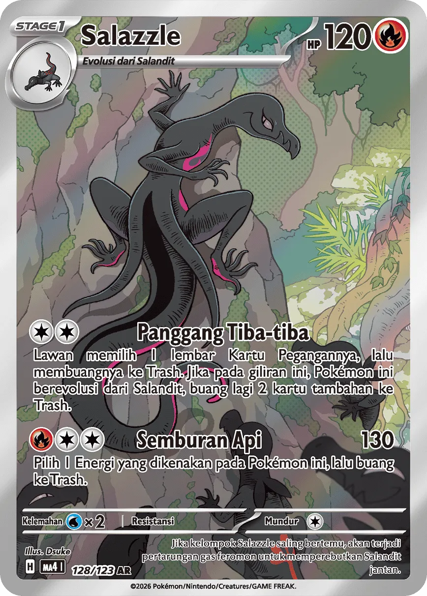Salazzle 128/123 — Void Blast (Indonesian Pokémon TCG card)