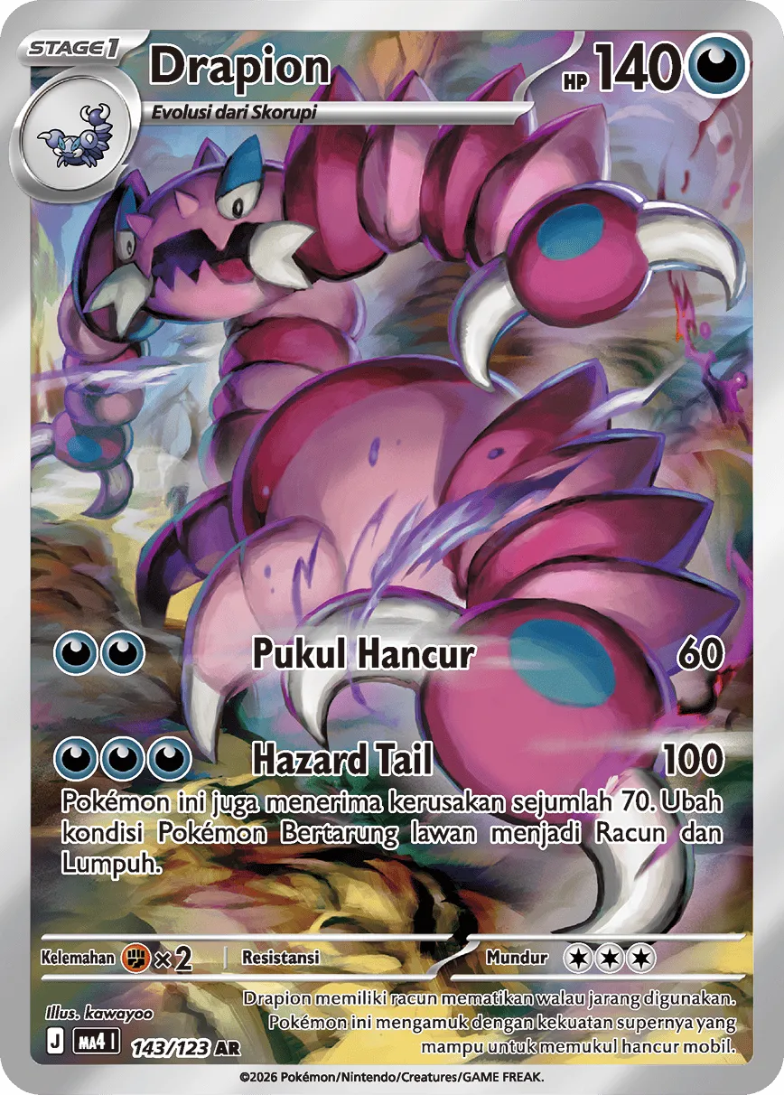Drapion 143/123 — Void Blast (Indonesian Pokémon TCG card)
