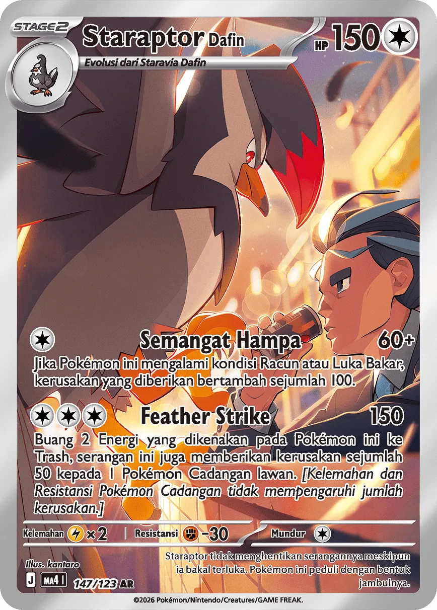 Larry's Staraptor 147/123 — Void Blast (Indonesian Pokémon TCG card)