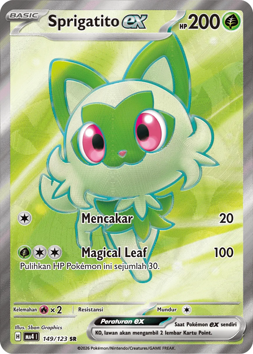 Sprigatito ex 149/123 — Void Blast (Indonesian Pokémon TCG card)