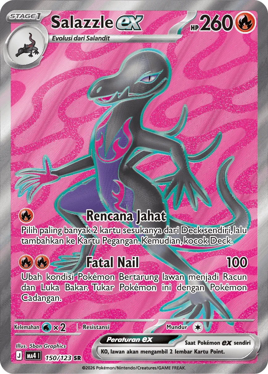 Salazzle ex 150/123 — Void Blast (Indonesian Pokémon TCG card)