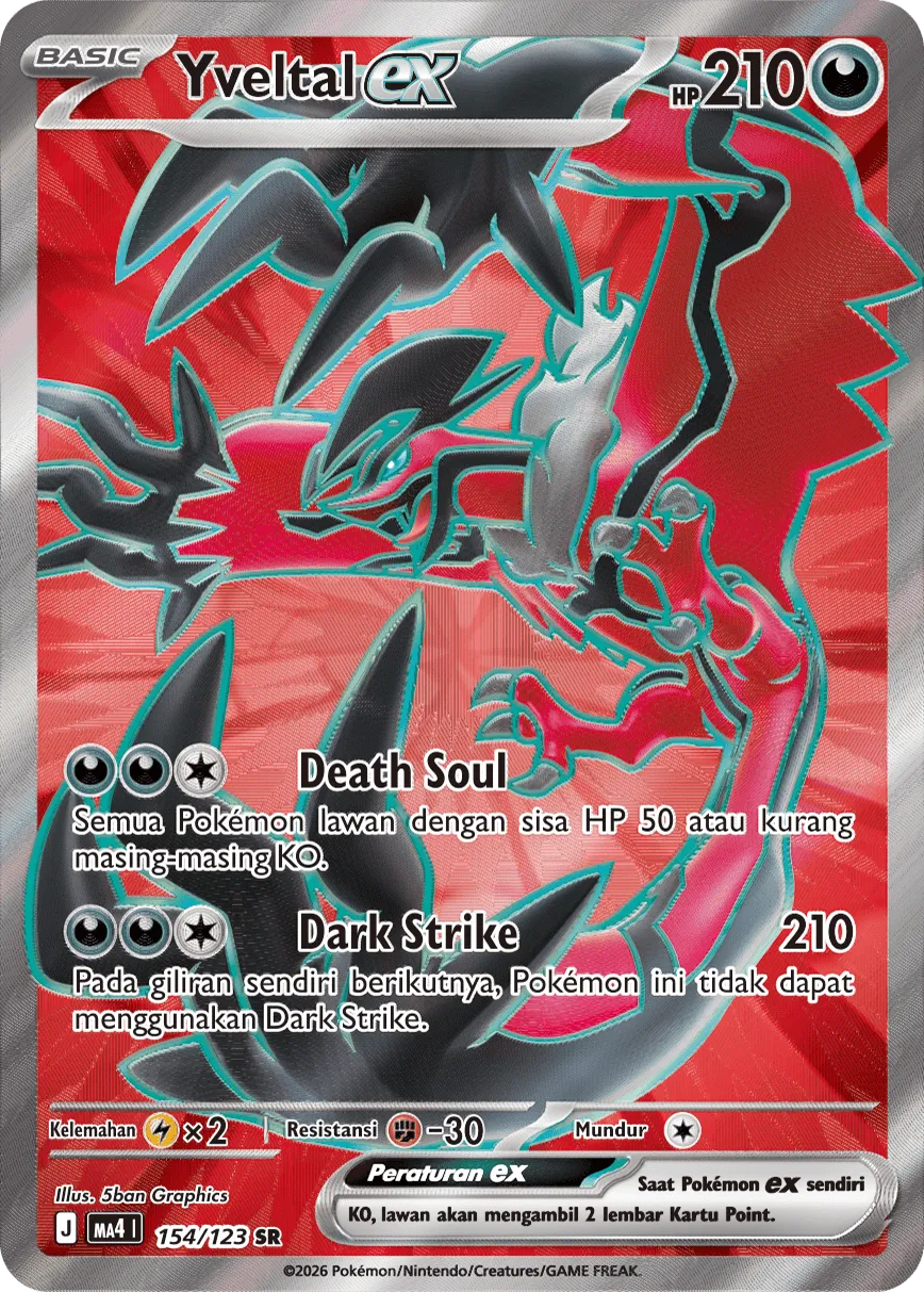 Yveltal ex 154/123 — Void Blast (Indonesian Pokémon TCG card)