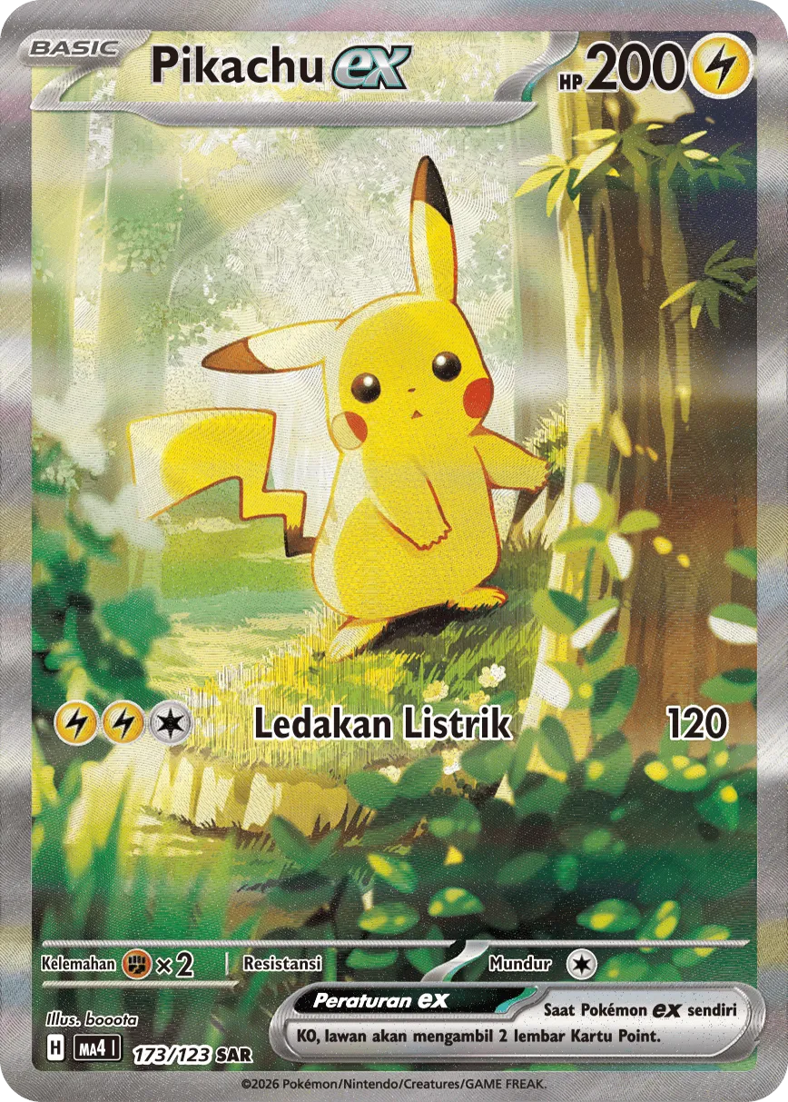 Pikachu ex 173/123 — Void Blast (Indonesian Pokémon TCG card)
