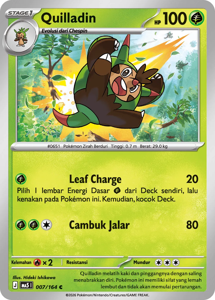Quilladin 007 — Ancaman Bayangan (Indonesian Pokémon TCG card)