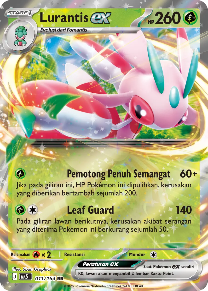 Lurantis ex 011 — Ancaman Bayangan (Indonesian Pokémon TCG card)