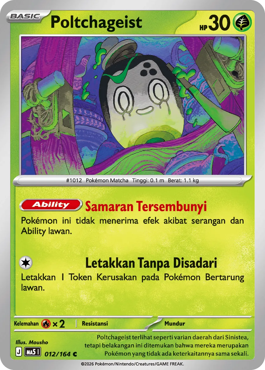 Poltchageist 012 — Ancaman Bayangan (Indonesian Pokémon TCG card)
