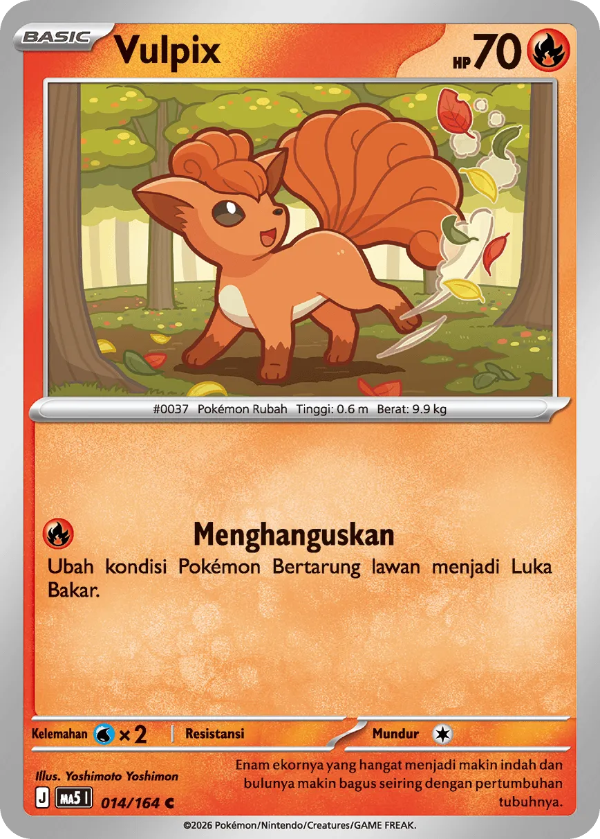 Vulpix 014 — Ancaman Bayangan (Indonesian Pokémon TCG card)