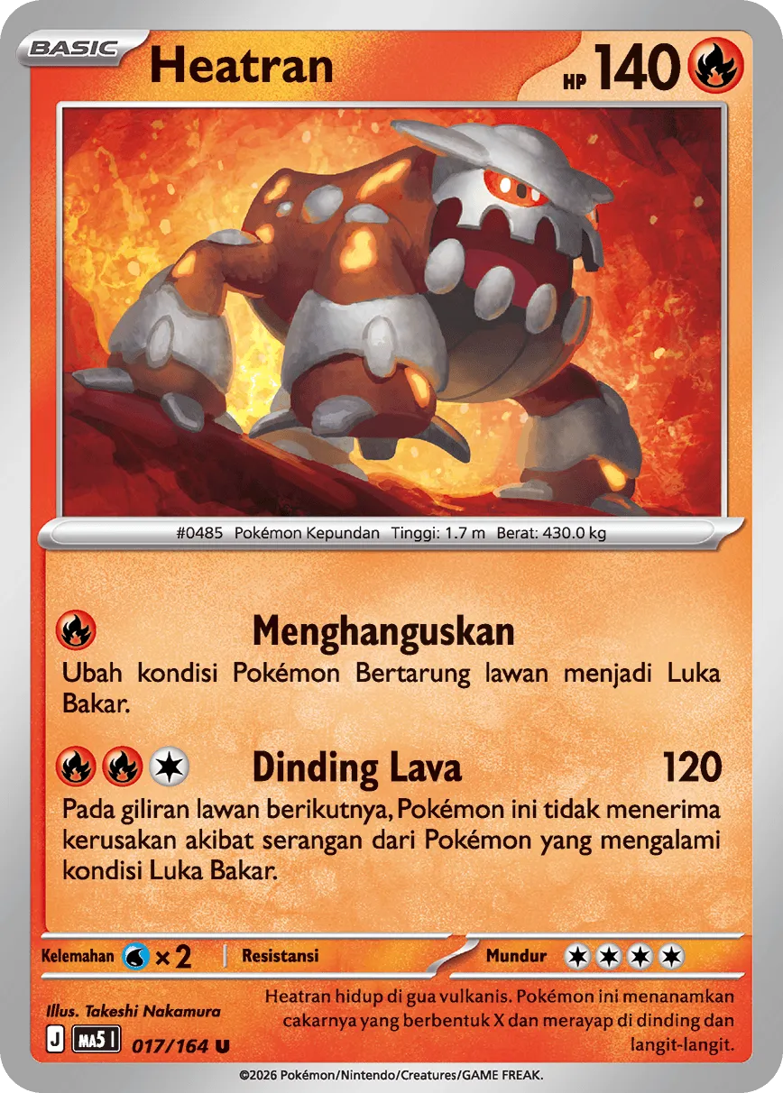Heatran 017 — Ancaman Bayangan (Indonesian Pokémon TCG card)