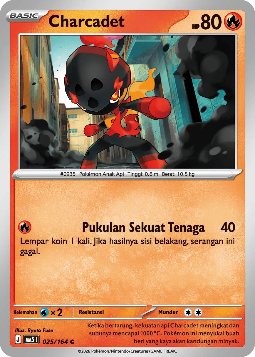 Charcadet 025 — Ancaman Bayangan (Indonesian Pokémon TCG card)
