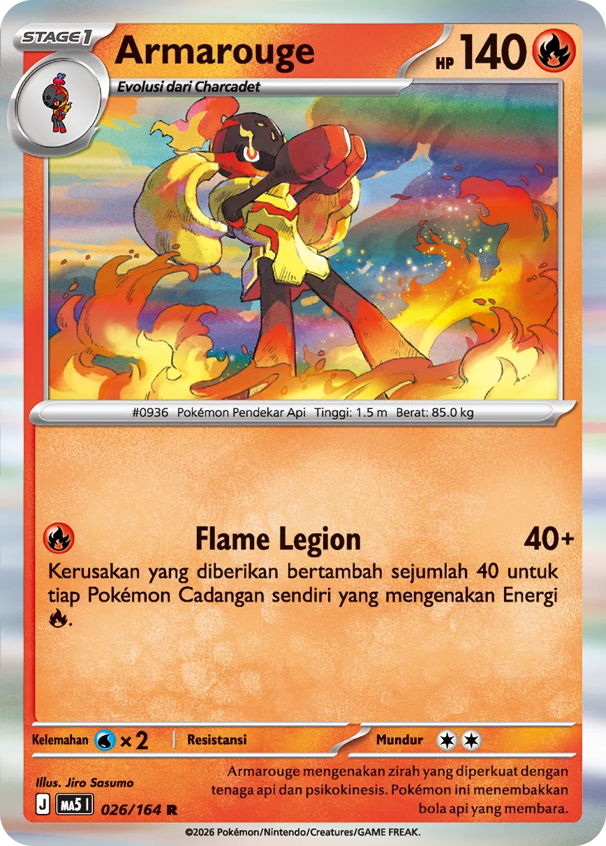 Armarouge 026 — Ancaman Bayangan (Indonesian Pokémon TCG card)