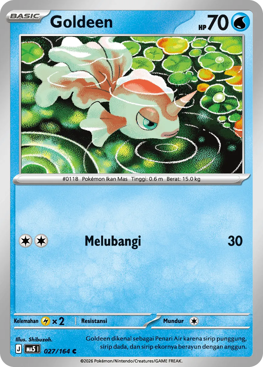 Goldeen 027 — Ancaman Bayangan (Indonesian Pokémon TCG card)
