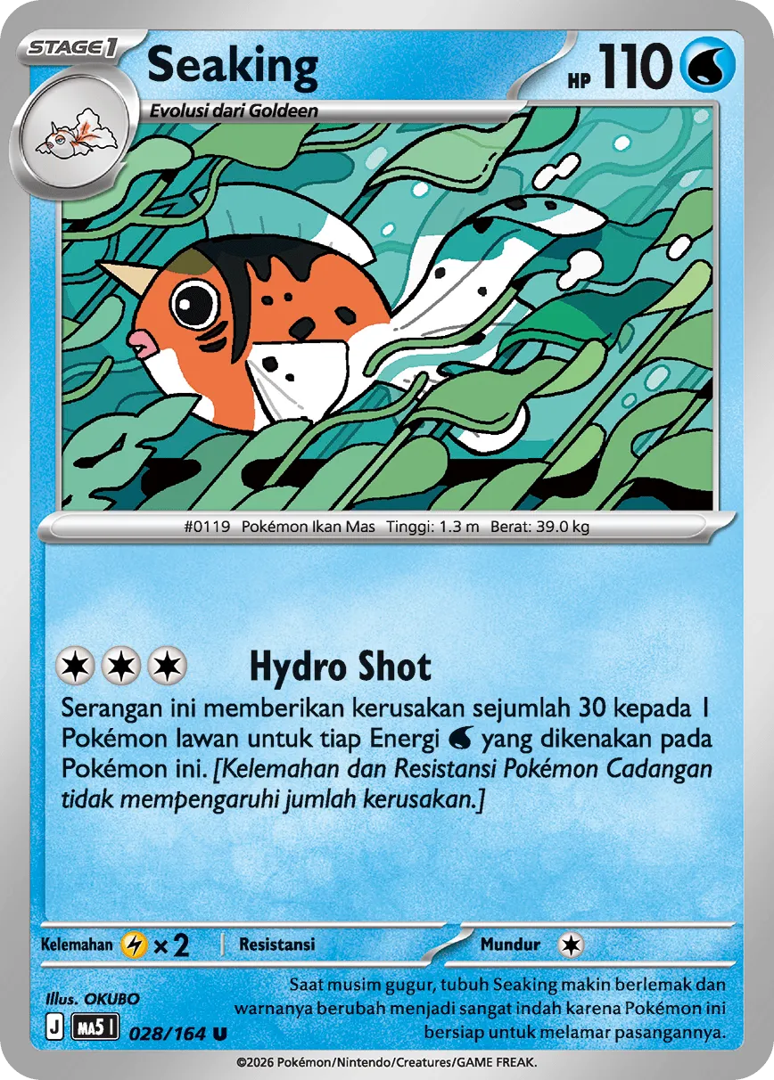 Seaking 028 — Ancaman Bayangan (Indonesian Pokémon TCG card)