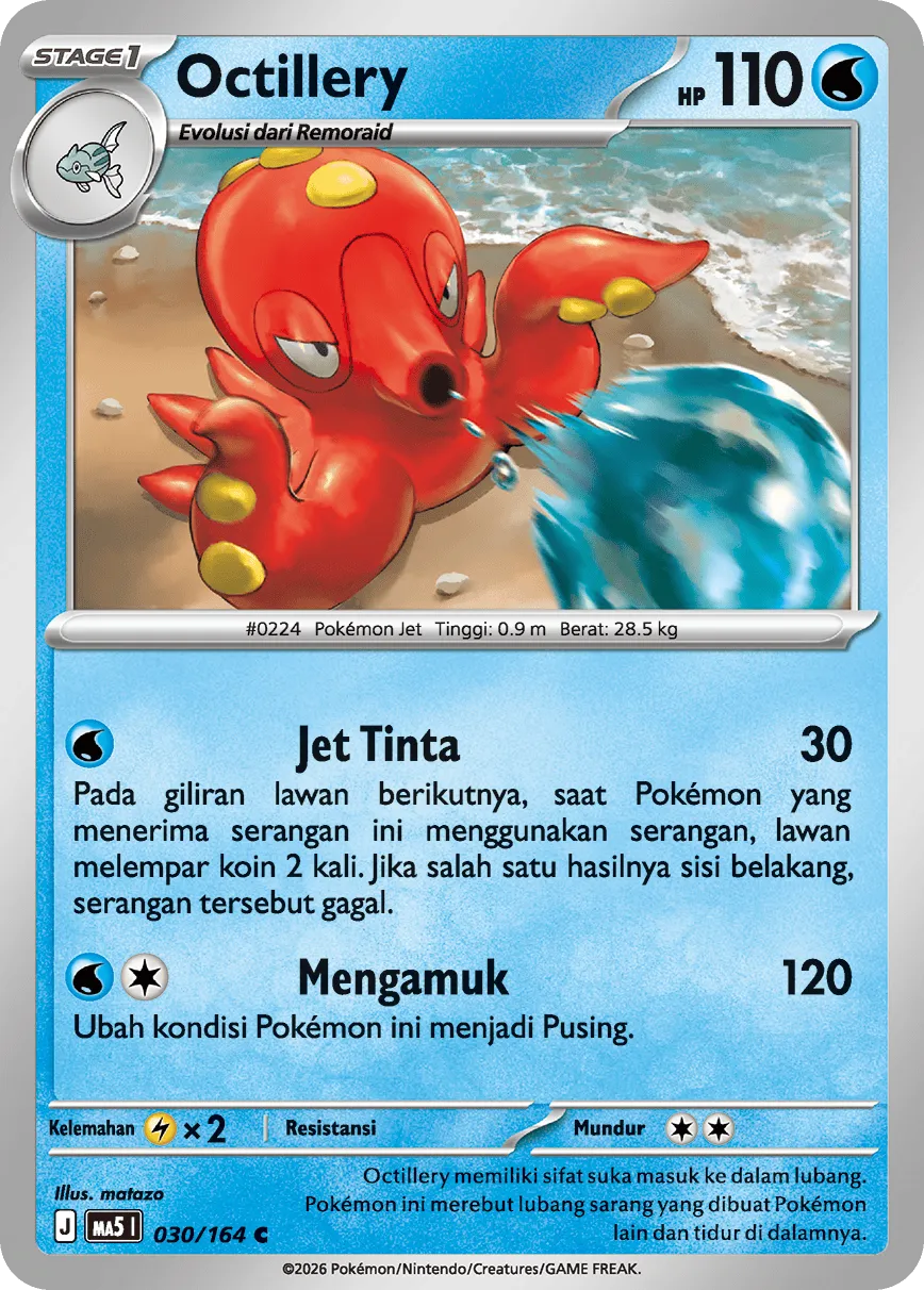 Octillery 030 — Ancaman Bayangan (Indonesian Pokémon TCG card)