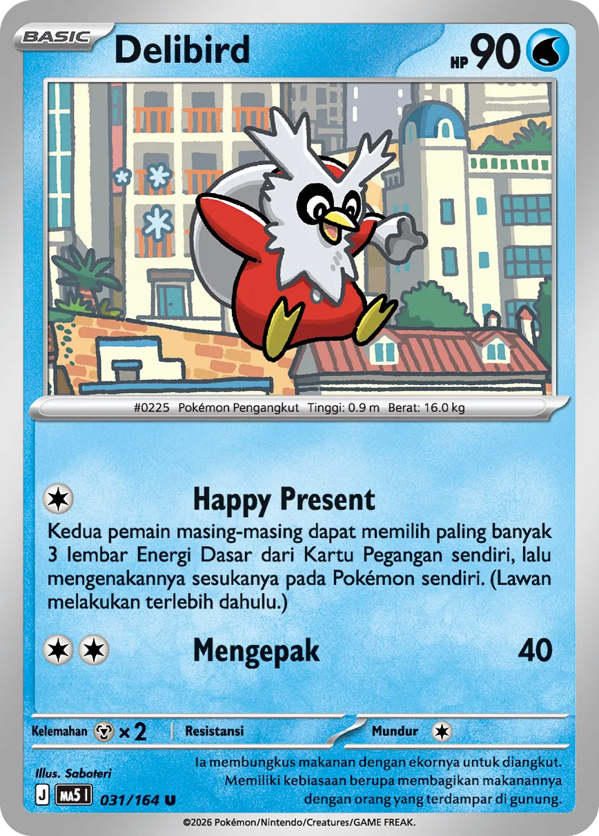 Delibird 031 — Ancaman Bayangan (Indonesian Pokémon TCG card)