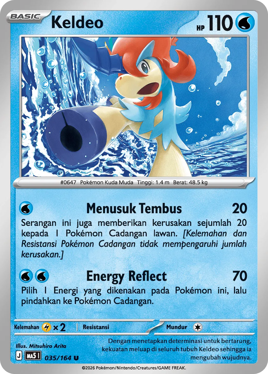 Keldeo 035 — Ancaman Bayangan (Indonesian Pokémon TCG card)