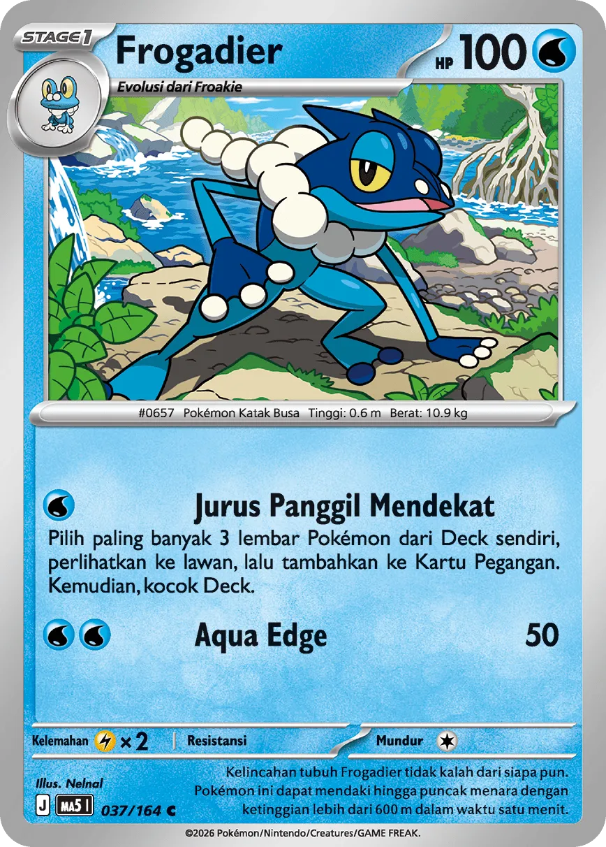 Frogadier 037 — Ancaman Bayangan (Indonesian Pokémon TCG card)