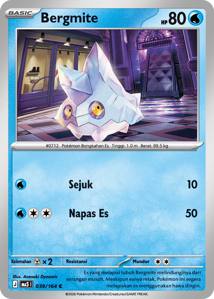 Bergmite 039 — Ancaman Bayangan (Indonesian Pokémon TCG card)