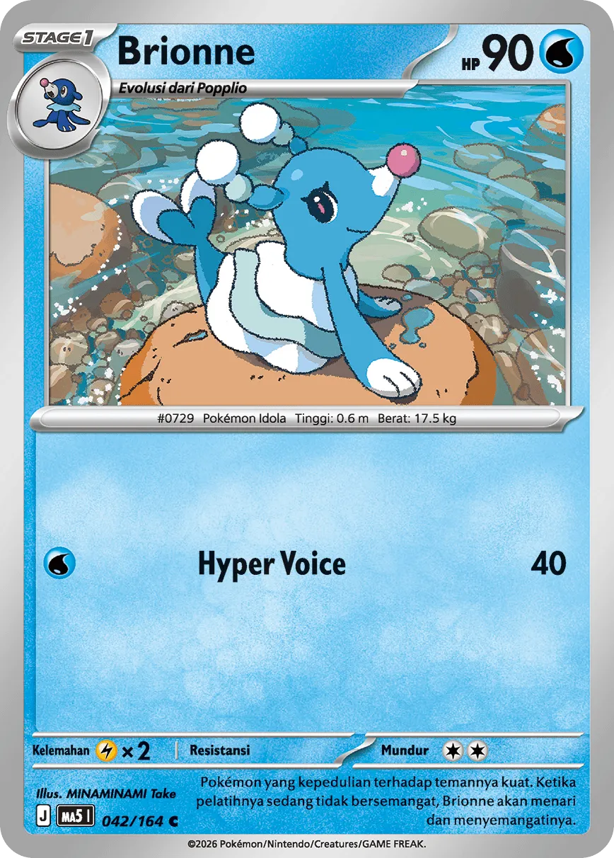 Brionne 042 — Ancaman Bayangan (Indonesian Pokémon TCG card)