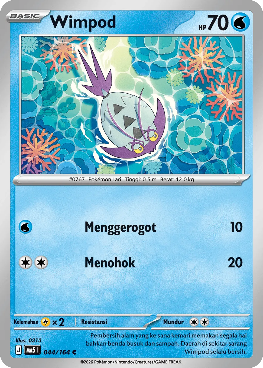 Wimpod 044 — Ancaman Bayangan (Indonesian Pokémon TCG card)