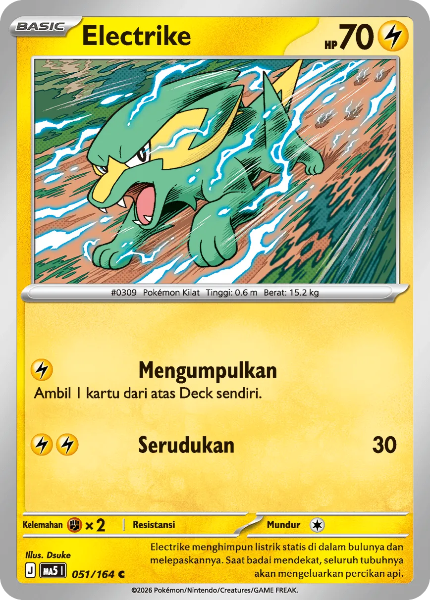 Electrike 051 — Ancaman Bayangan (Indonesian Pokémon TCG card)