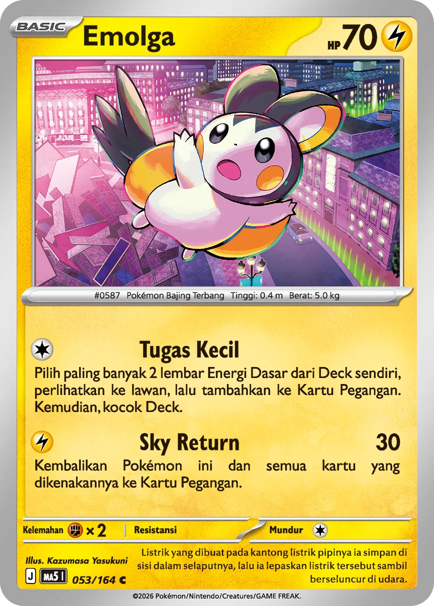 Emolga 053 — Ancaman Bayangan (Indonesian Pokémon TCG card)