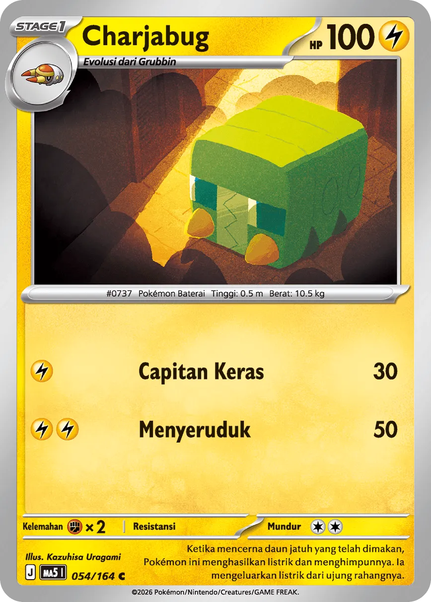 Charjabug 054 — Ancaman Bayangan (Indonesian Pokémon TCG card)