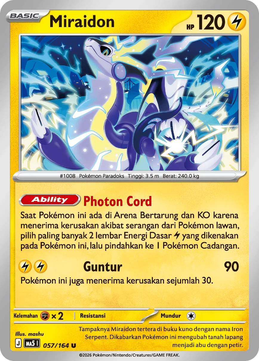 Miraidon 057 — Ancaman Bayangan (Indonesian Pokémon TCG card)