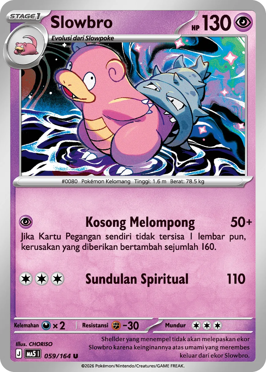 Slowbro 059 — Ancaman Bayangan (Indonesian Pokémon TCG card)
