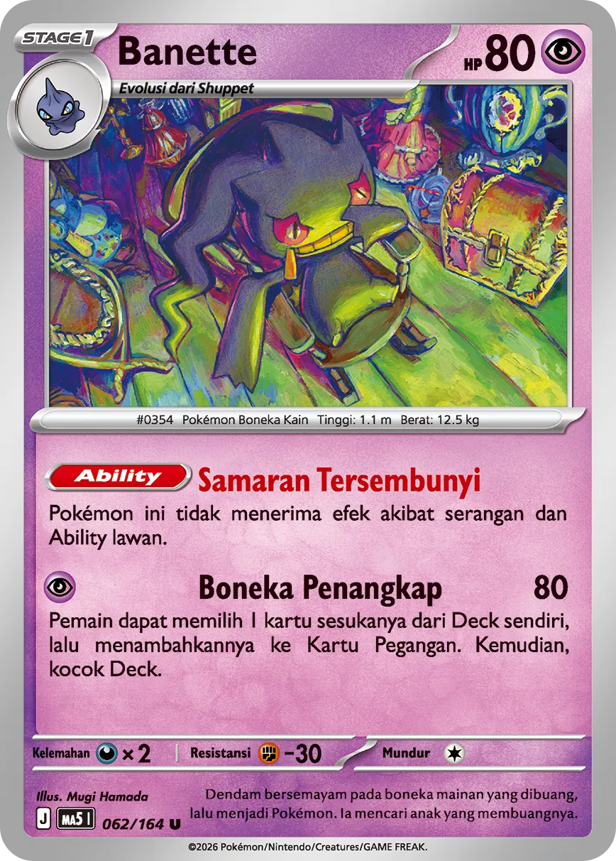 Banette 062 — Ancaman Bayangan (Indonesian Pokémon TCG card)