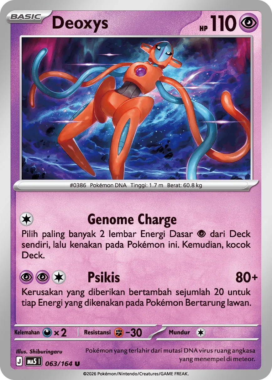 Deoxys 063 — Ancaman Bayangan (Indonesian Pokémon TCG card)