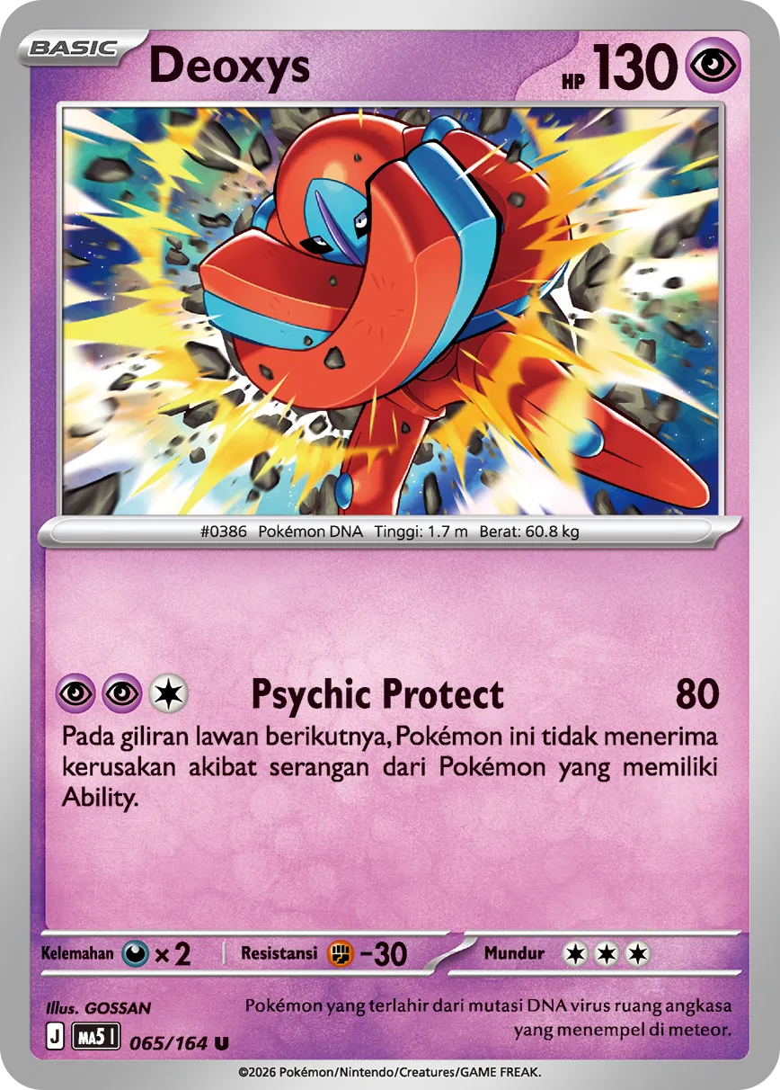 Deoxys 065 — Ancaman Bayangan (Indonesian Pokémon TCG card)