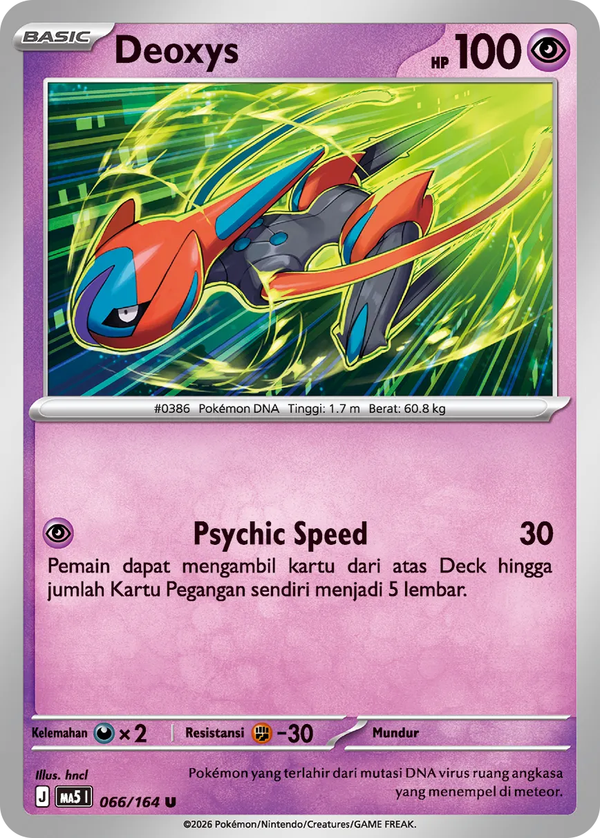 Deoxys 066 — Ancaman Bayangan (Indonesian Pokémon TCG card)