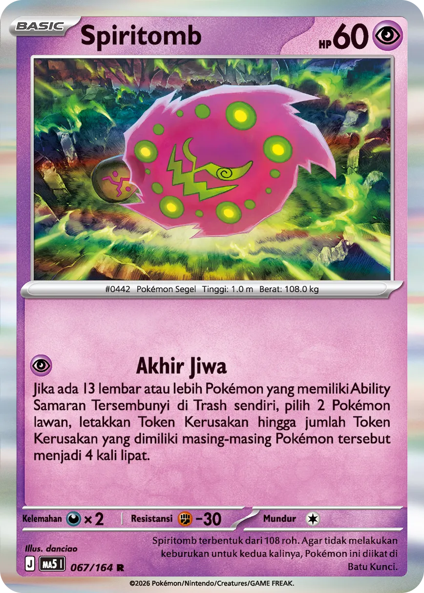Spiritomb 067 — Ancaman Bayangan (Indonesian Pokémon TCG card)