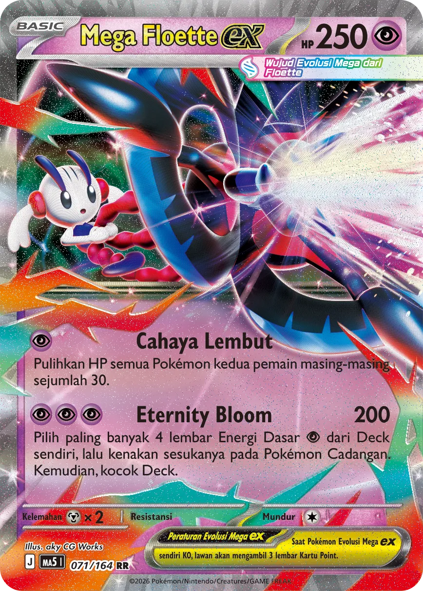 Mega Floette ex 071 — Ancaman Bayangan (Indonesian Pokémon TCG card)