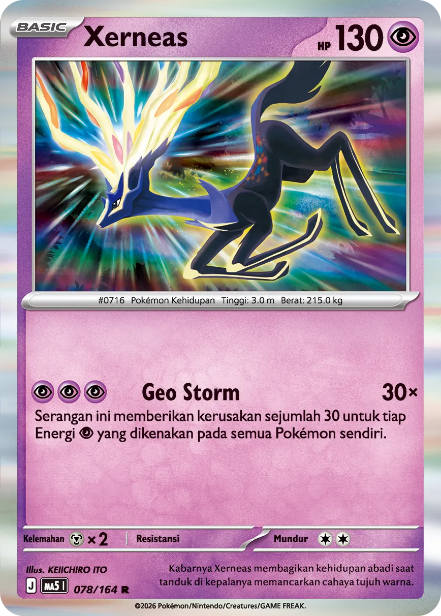 Xerneas 078 — Ancaman Bayangan (Indonesian Pokémon TCG card)