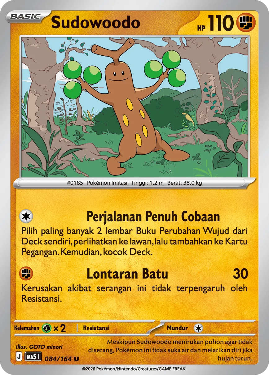 Sudowoodo 084 — Ancaman Bayangan (Indonesian Pokémon TCG card)