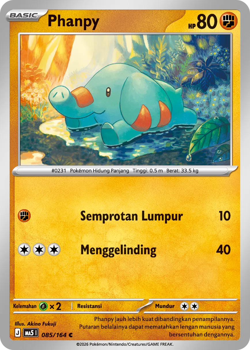 Phanpy 085 — Ancaman Bayangan (Indonesian Pokémon TCG card)