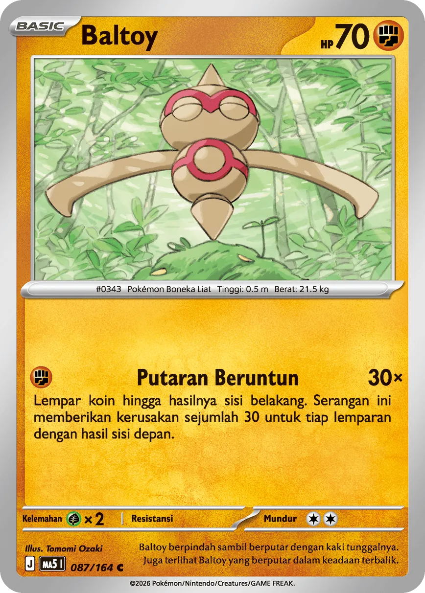 Baltoy 087 — Ancaman Bayangan (Indonesian Pokémon TCG card)