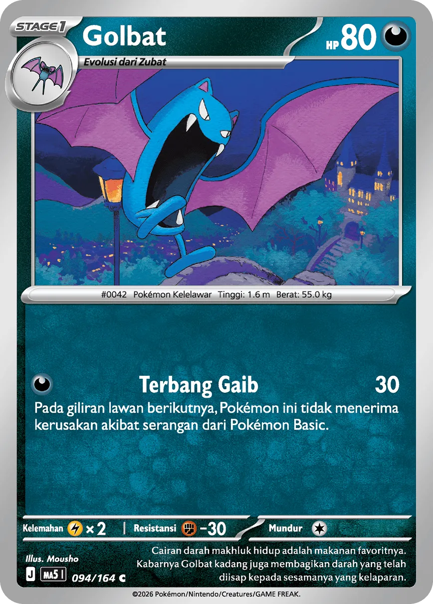 Golbat 094 — Ancaman Bayangan (Indonesian Pokémon TCG card)