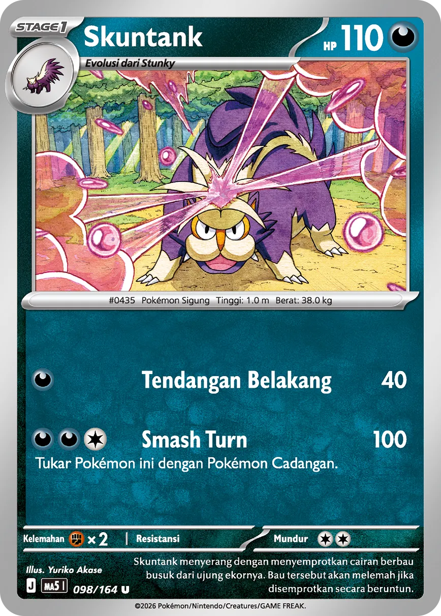 Skuntank 098 — Ancaman Bayangan (Indonesian Pokémon TCG card)