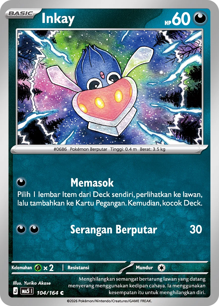 Inkay 104 — Ancaman Bayangan (Indonesian Pokémon TCG card)