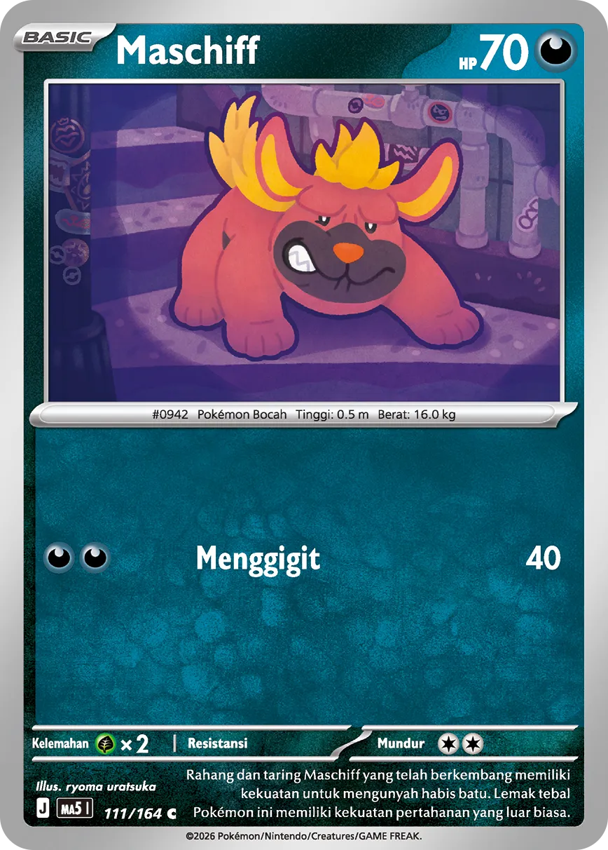 Maschiff 111 — Ancaman Bayangan (Indonesian Pokémon TCG card)