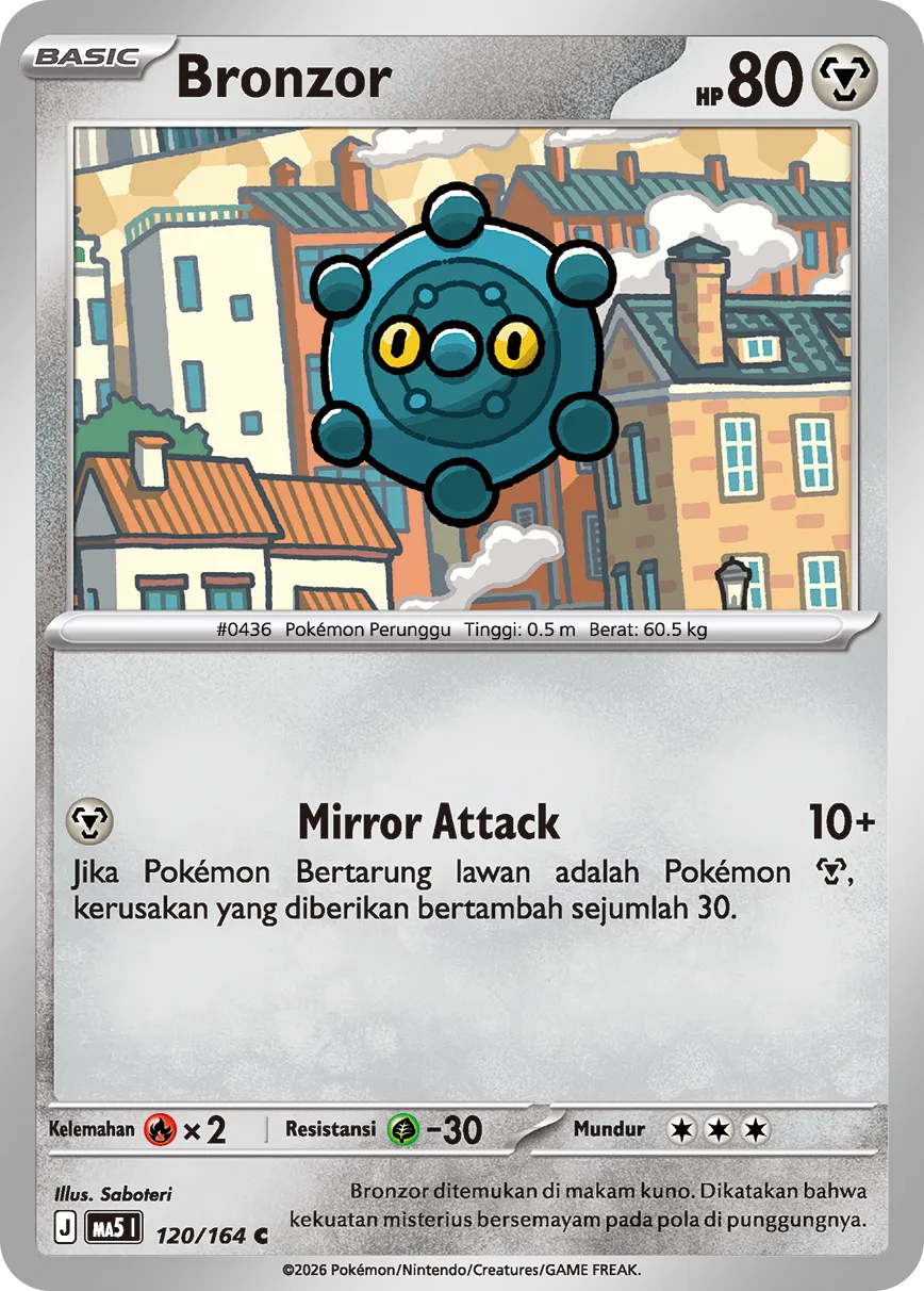 Bronzor 120 — Ancaman Bayangan (Indonesian Pokémon TCG card)