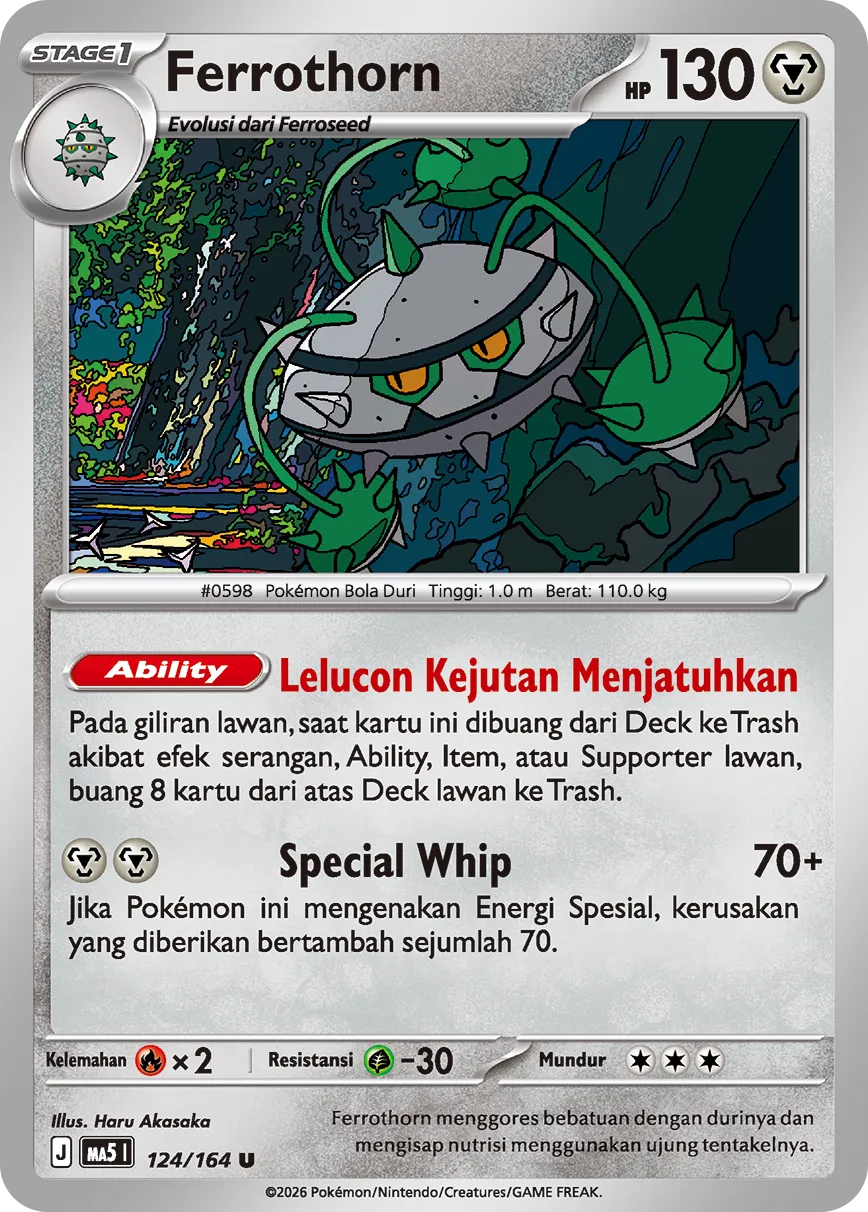 Ferrothorn 124 — Ancaman Bayangan (Indonesian Pokémon TCG card)