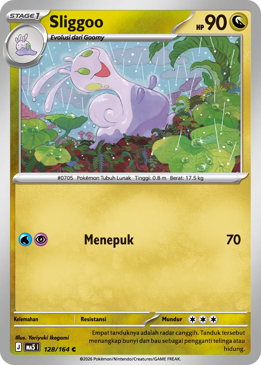 Sliggoo 128 — Ancaman Bayangan (Indonesian Pokémon TCG card)